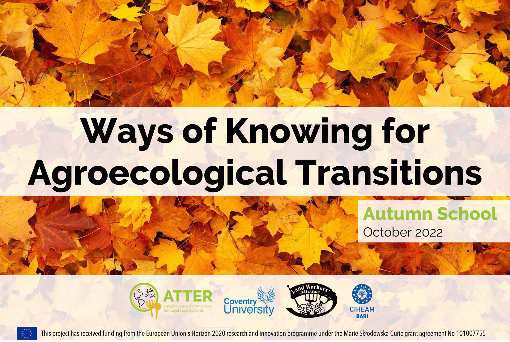 ATTER Autumn School 'Ways of Knowing for Agroecology Transitions'